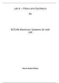 ECT 246 Week 6 iLab Filters and Oscillators