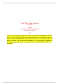 (latest 2022/2023) FIN 564 Week 7 Course Project: Fifth Third Bank Analysis This paper is a comprehensive analysis of the financial standing of Fifth Third Bank. In the first part we will review Fifth Third Bank’s profile, mission statement and future dir