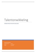 Talentontwikkeling, Minor prestatiepsychologie