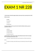 NR 228 EXAM I PRACTICE QUIZLET (Verified answers, Scored A)