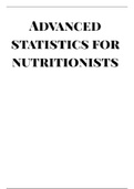 Advanced Statistics for Nutritionists