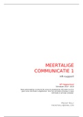 Meertalige communicatie 1 - Frans Samenvatting