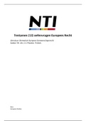 Tentamen 13 oefenvragen Europees Recht NTI