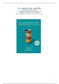 Boeksamenvatting sociologie 'De samenleving' Kennismaking met de sociologie 14de editie