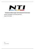 Tentamen oefenvragen (12) Corporate Governance  NTI