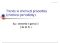 trends in chemical properties
