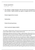 Religious Change in Tudor England essay example: The changes in religion between 1535 and 1547 were motivated by the need to protect England from invasion.' Explain whether you agree or disagree with this view.