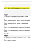 MATH 221 Exams: Quizzes and Final Exam; Statistics For Decision Making: DEVRY UNIVERSITY