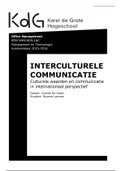 Samenvatting interculturele communicatie 