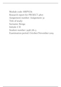  HRPYC81 - Research Report (Assignment 32 Research Project- Completed 2019)