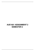 AUE1601 Assignment 2 Semester 2 2020-Reviewed 100% 