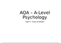 AQA A Level Psychology Paper 3 - Issues & Debates 