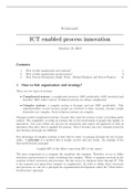 Summary ICT enabled process innovation
