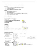 Wiskunde B VWO klas 4 - H1 vergelijkingen & H2 Functie en grafieken + deel vaardigheden blok 1