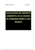 Evaluación del impacto ambiental de la ciudad de Córdoba sobre  el río Suquia.