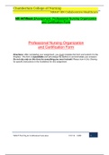 NR 447 Week 2 Assignment, Professional Nursing Organization and Certification Form 2022/2023