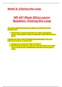 NR 447 RN COLLABORATE HEALTHCARE WEEK 1 TO 8 – ENTIRE COURSE GUIDE BUNDLE. PURCHASE TO SCORE A. 2022/2023