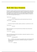 Complete BUS 302 Quiz Answers:Strayer University