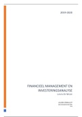 SV - financieel management en investeringsanalyse 