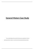 BPL 5100 General Motors Case Study