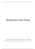 (Solved) McDonalds Case Study