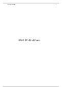 BSHS 395 Final Exam;Already Graded A+