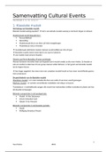 Samenvatting cultural events