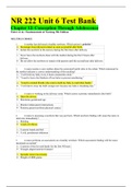 NR 222 Unit 6 Test Bank Chapter 12; Conception Through Adolescence, Latest 2020 complete Questions & Answers (verified all correct).