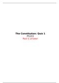 Political Science - PS103 Quiz 1 Study Guide Q&A- Graded A - SEMO