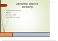 NR_602 Week 6 Grand Rounds Assignment, Abnormal Uterine Bleeding