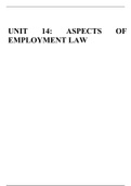 UNIT 14: ASPECTS OF EMPLOYMENT LAW