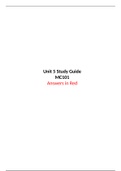 MC101 (Mass Communication in Society) - Unit 5 Study Guide for Quiz - Graded A - SEMO