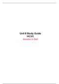 MC101 (Mass Communication in Society) - Unit 8 Study Guide for Quiz - Graded A - SEMO