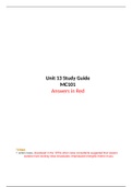 MC101 (Mass Communication in Society) - Unit 13 Study Guide for Quiz - Graded A - SEMO