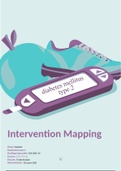 Intervention Mapping Diabetes Mellitus Type 2   Uitgewerkt interview. Cijfer: 7.1