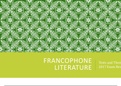 Francophone Film and Literature - Full Revision Guide
