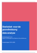 Handleiding: Statistiek Data-analyse