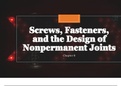 Chapter 8: Screws, Fasteners, and the Design of Nonpermanent Joints