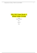 CRJ 322 Case Study 2, White Collar Crimes: 2019/20 complete A+ guide, Strayer University.