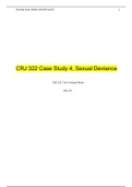 CRJ 322 Case Study 4, Sexual Deviance: 2020 latest graded solution guide.