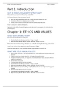 Ethics: Moral Philosophy Notes - Applied Behaviour Analysis - Psychology