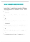 QNT 561 Final Exam – Question and Answers (Score A)