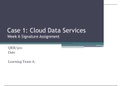 QRB 501 Week 6 Signature Assignment Case 1; Cloud Data Services (CDS)