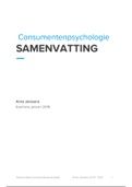 Samenvatting consumentenpsychologie