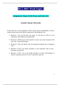 HLT 306V Topic 2 Assignment - Stage of Life Essay and Interview.docx