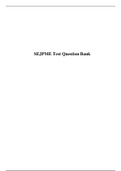 SEJPME Pre Test and Post Test Question Bank / Study Guide (Latest, 2020) (100% Correct, Verified Answers by GOLD rated Expert, Download to Score A)