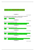 CSIS 212 MIDTERM EXAM-Questions and Answers