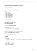 Samenvatting Nederlands 1&colon; spelling en woordenschat