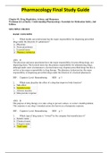Bevill State Community College > nursing 104. Pharmacology Quizlet > nursing 104. Pharmacology Quizlet ( COMPLETE GUIDE WITH  QUESTIONS, CORRECT ANSWERS AND RATIONALE)