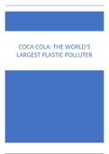 Coca Cola: The World's Largest Plastic Polluter